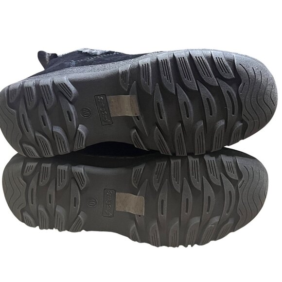 Spring Step Faux Fur Suede Winter Boots Women’s10 Black Water Resistant NEW - Picture 14 of 14